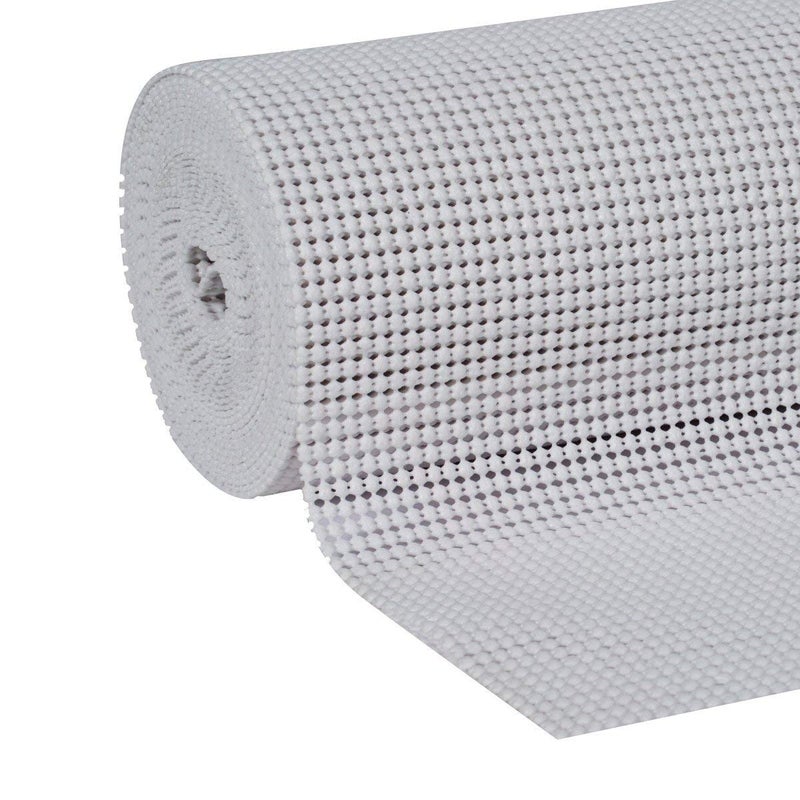 Duck 1344559 Select Grip Easy Non-Adhesive Shelf Liner 12-Inch x 20-Foot, White, 2 Rolls - Image 1